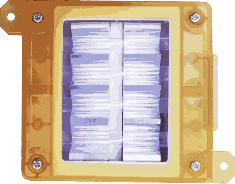 Ushio Care222 module: four krypton-chloride excimer lamps behind one filter